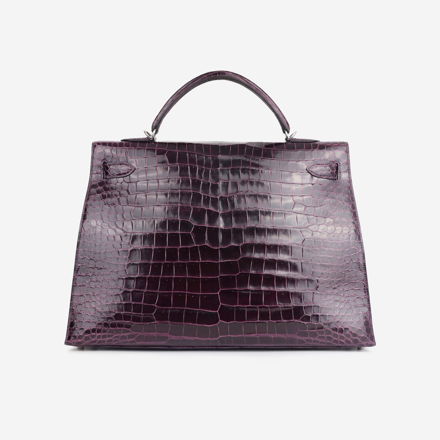 Hermès Kelly 40 - Amethyst Crocodile Porosus | Palladium Hardware