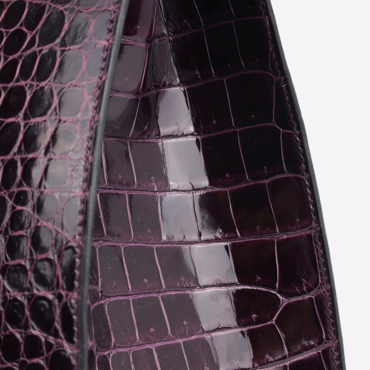 Hermès Kelly 40 - Amethyst Crocodile Porosus | Palladium Hardware