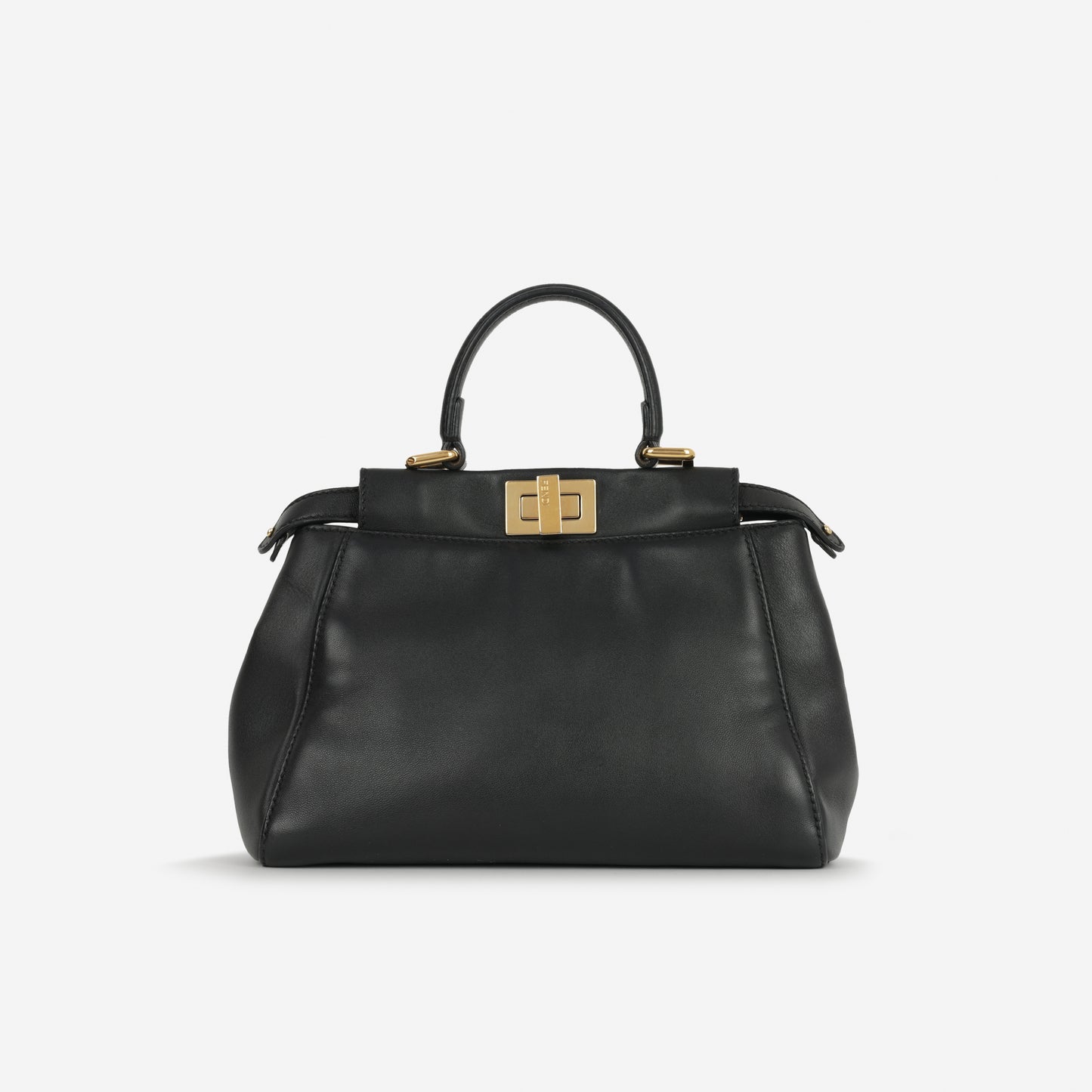 Fendi Mini Peekaboo - Black Nappa Leather | Gold Hardware