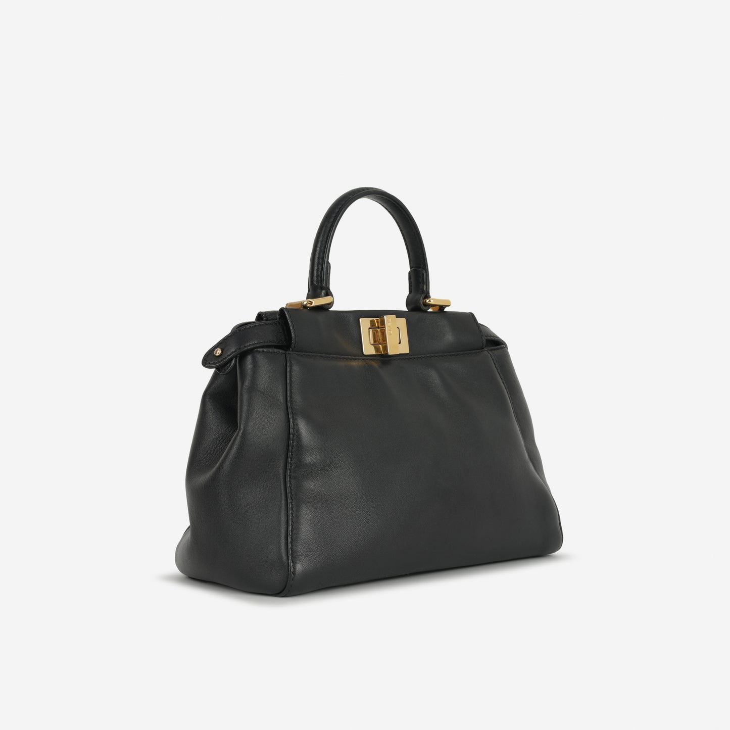 Fendi Mini Peekaboo - Black Nappa Leather | Gold Hardware