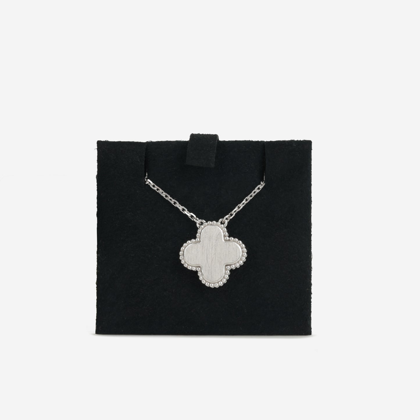 Van Cleef Vintage Alhambra Pendant - Blue Celadon Sévres Porcelain / Diamond  / White Gold