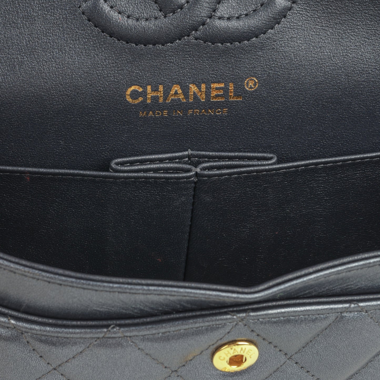 Chanel Small Classic Flap - Blue Metallic Calfskin | Gold Hardware
