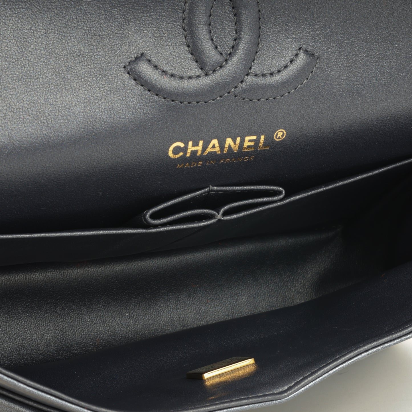 Chanel Small Classic Flap - Blue Metallic Calfskin | Gold Hardware