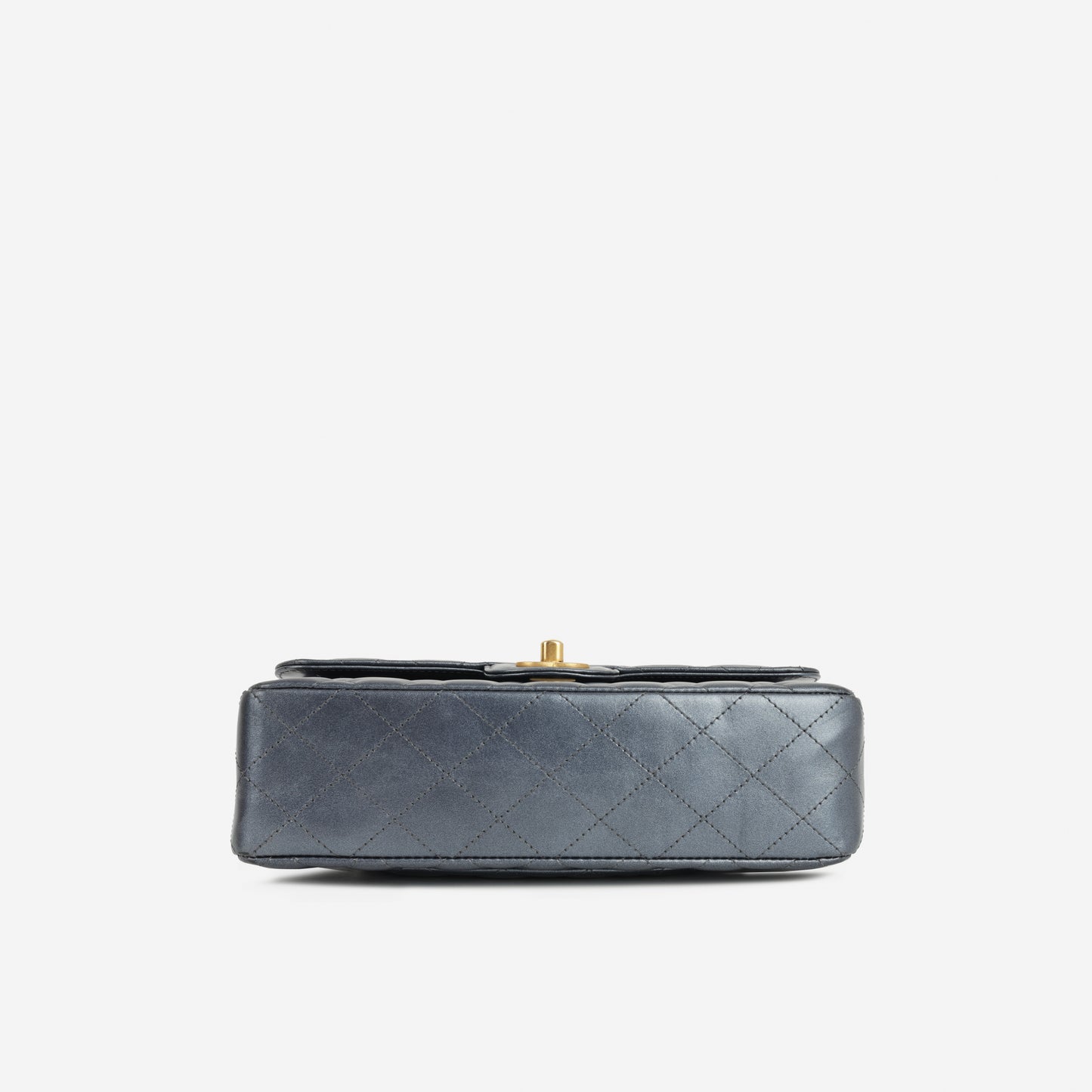 Chanel Small Classic Flap - Blue Metallic Calfskin | Gold Hardware
