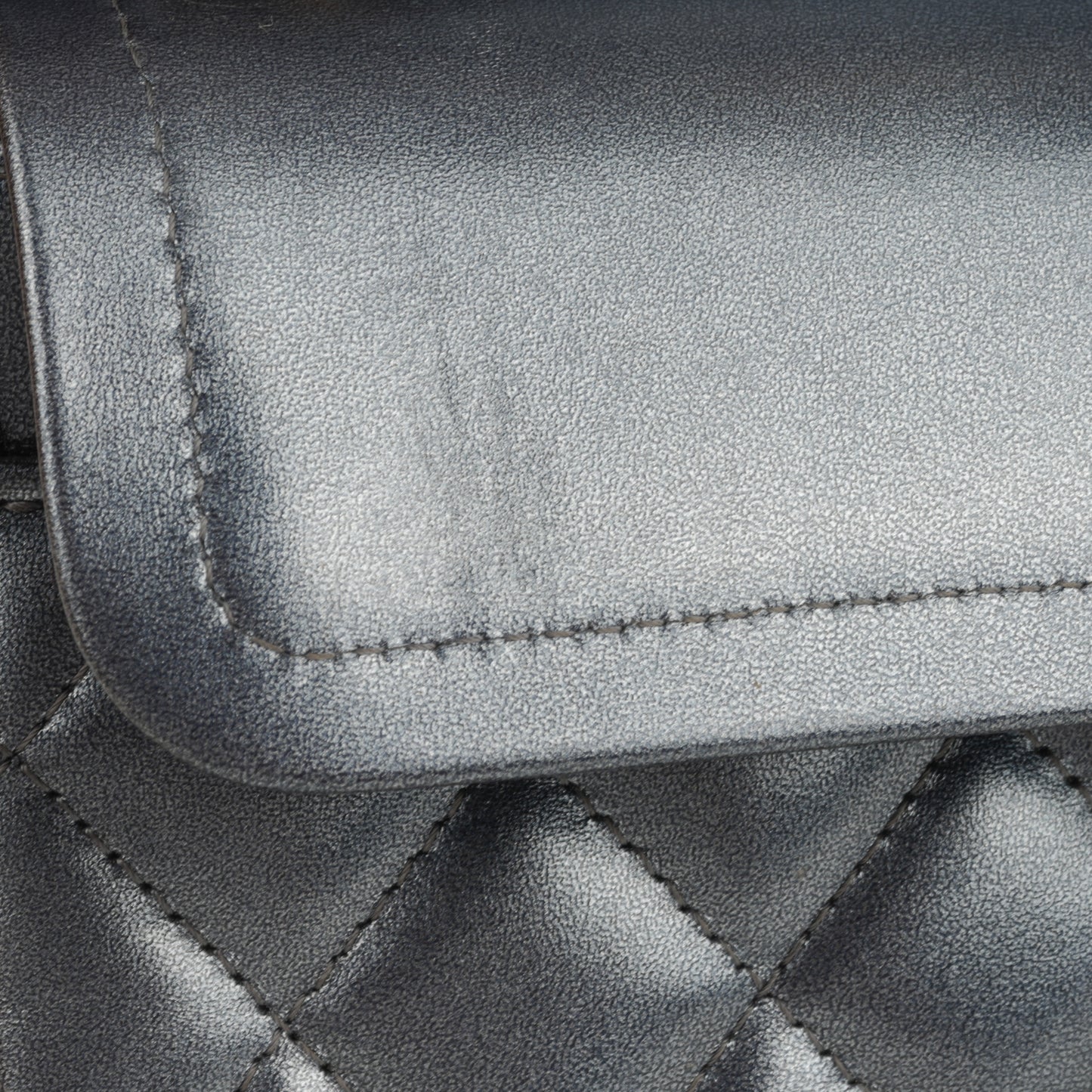 Chanel Small Classic Flap - Blue Metallic Calfskin | Gold Hardware