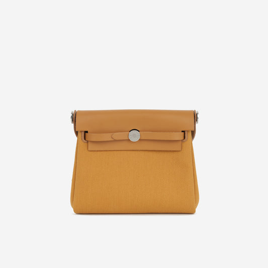 Hermès Herbag 20 - Naturel Sable Hunter / Canvas | Palladium Hardware