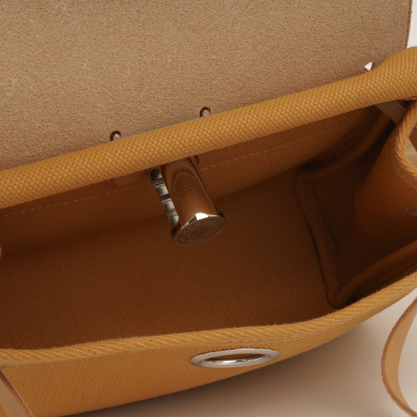 Hermès Herbag 20 - Naturel Sable Hunter / Canvas | Palladium Hardware