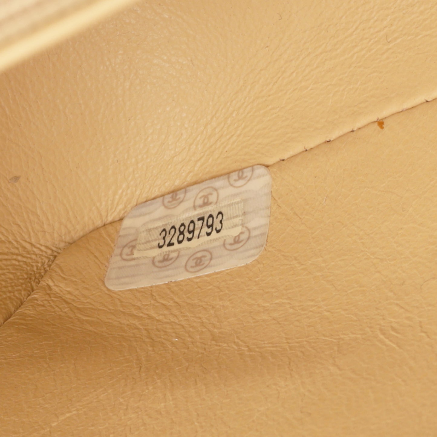 Chanel Vintage Square Chevron Flap - Beige Lambskin | Gold Hardware