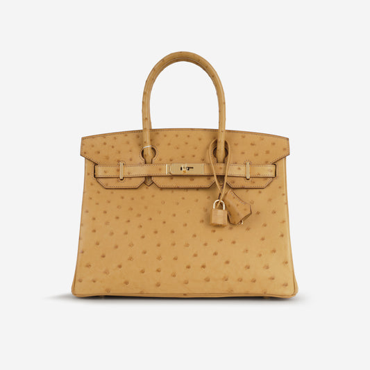 Hermès Birkin 30 - Saffron Ostrich | Gold Hardware