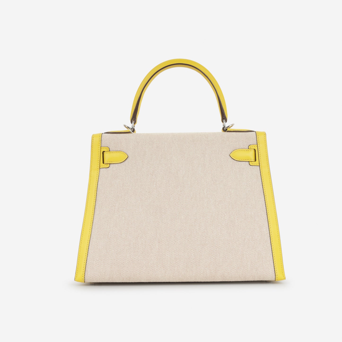 Kelly 28 - Jaune Citron Swift / Ecru Toile | Palladium Hardware