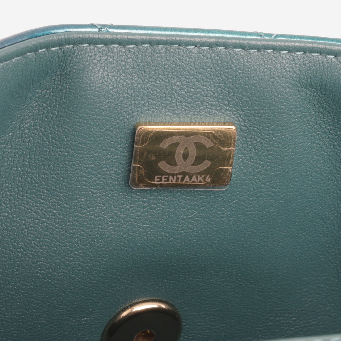 Chanel Mini Flap Rectangular - Blue Ombre Patent | Champagne Gold Hardware