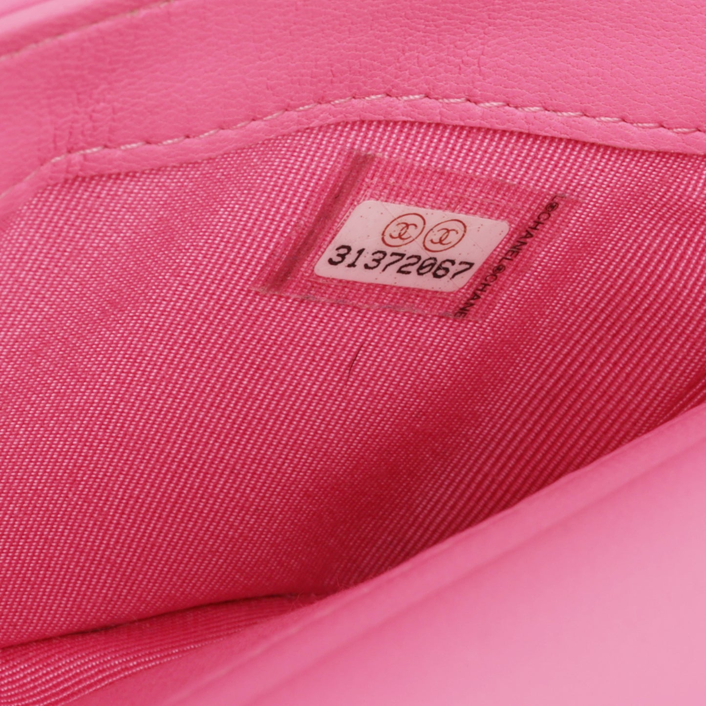 Chanel CC Phone Holder - Hot Pink Lambskin | Silver Hardware