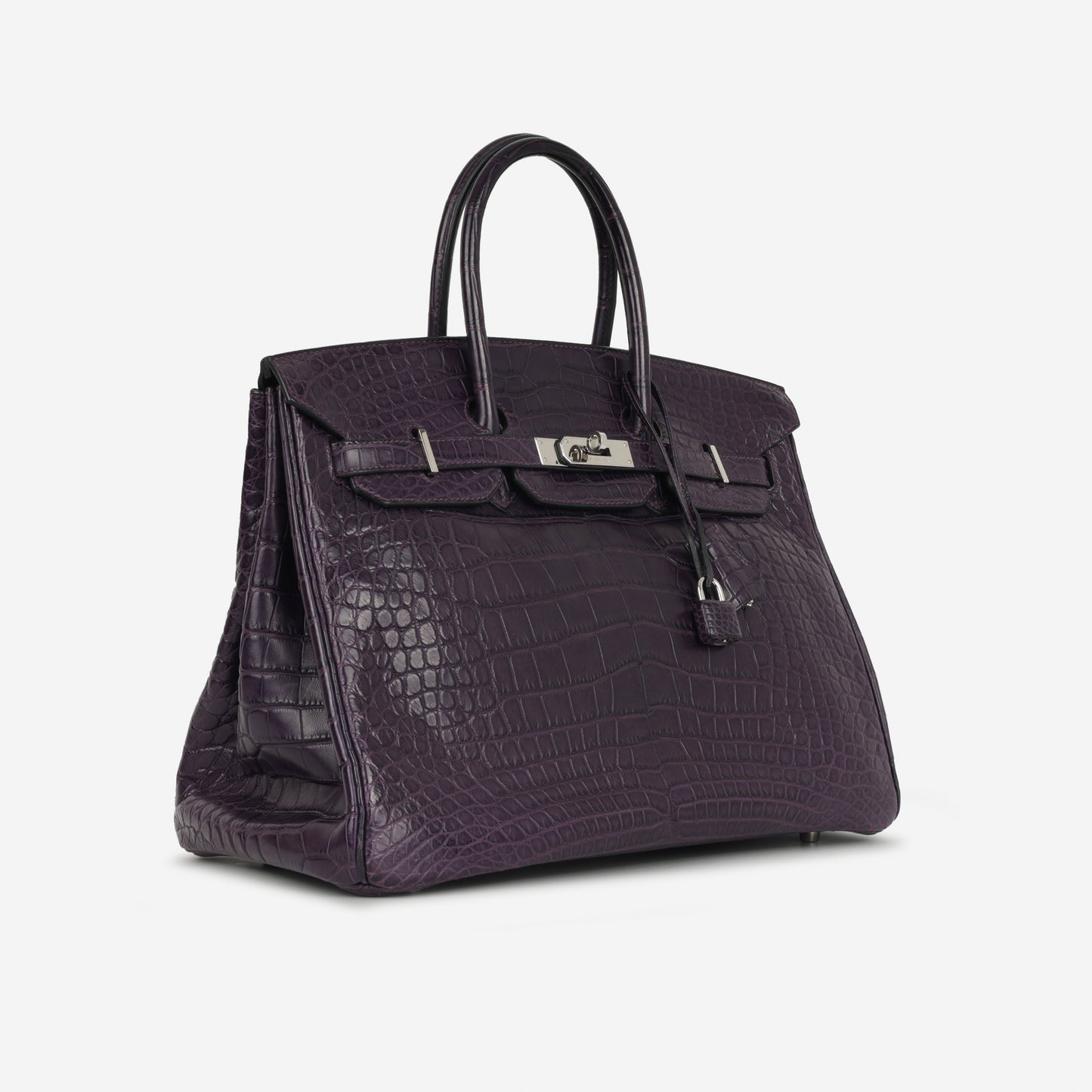 Hermès Birkin 35 - Amethyst Matte Alligator Mississippiensis | Palladium Hardware