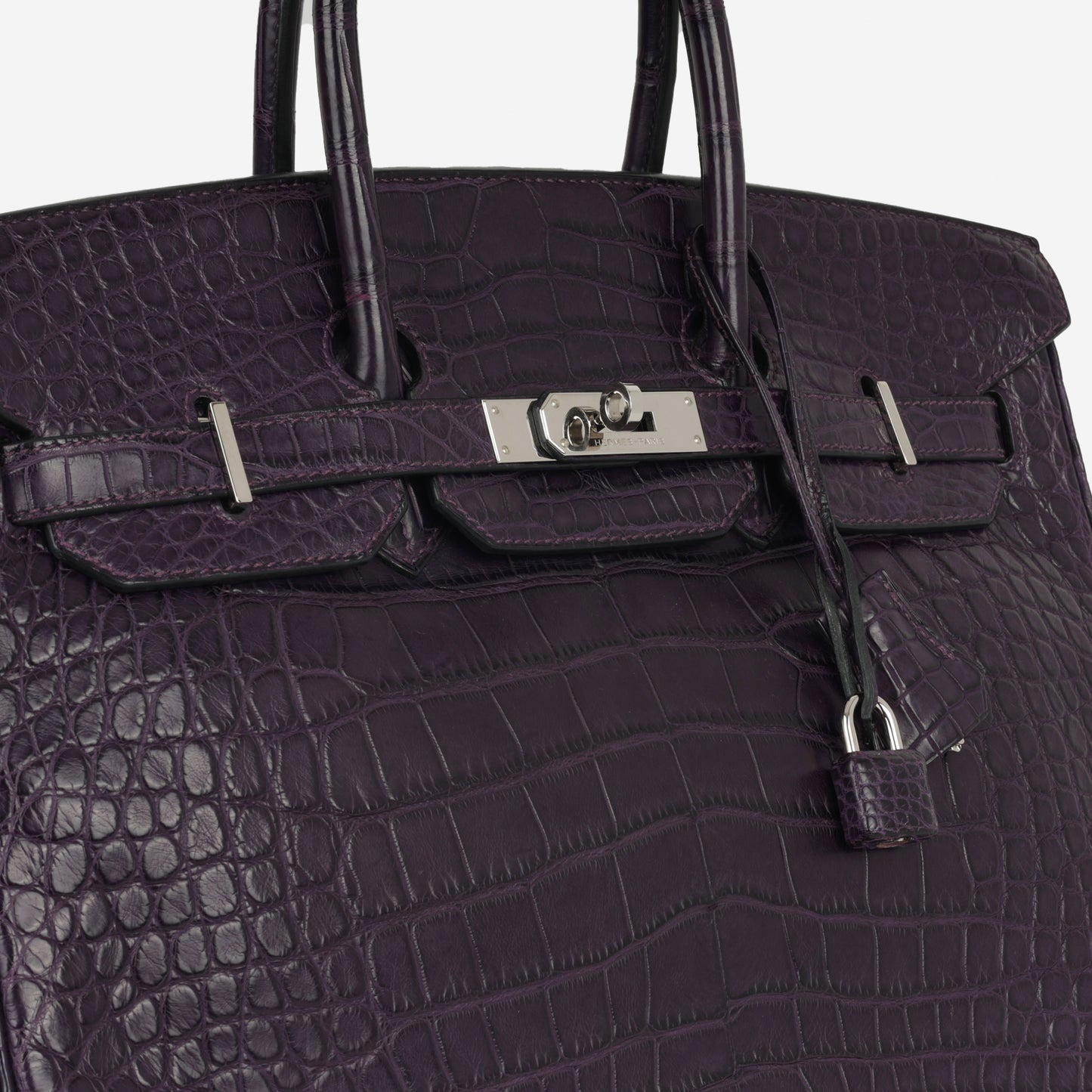 Hermès Birkin 35 - Amethyst Matte Alligator Mississippiensis | Palladium Hardware