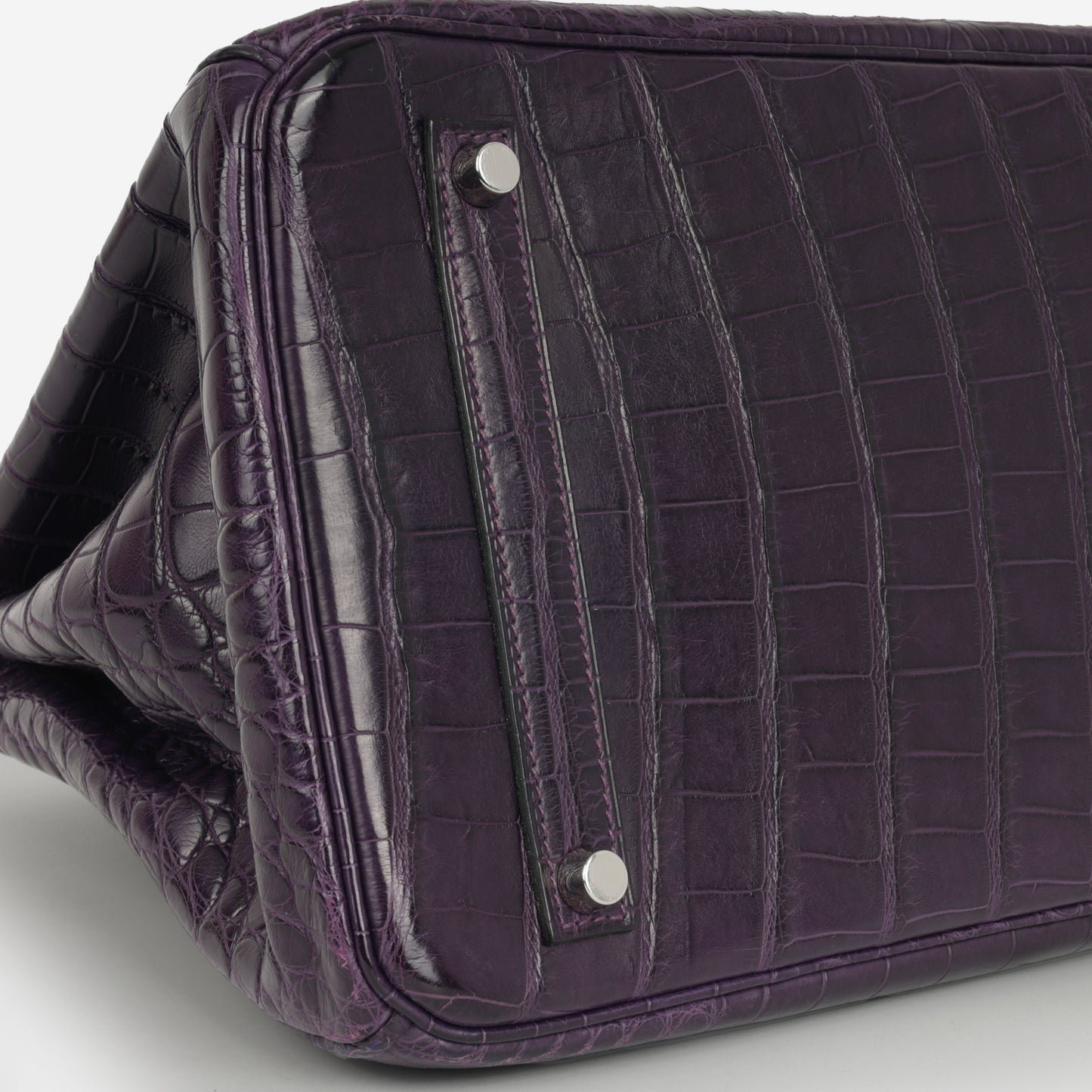 Hermès Birkin 35 - Amethyst Matte Alligator Mississippiensis | Palladium Hardware