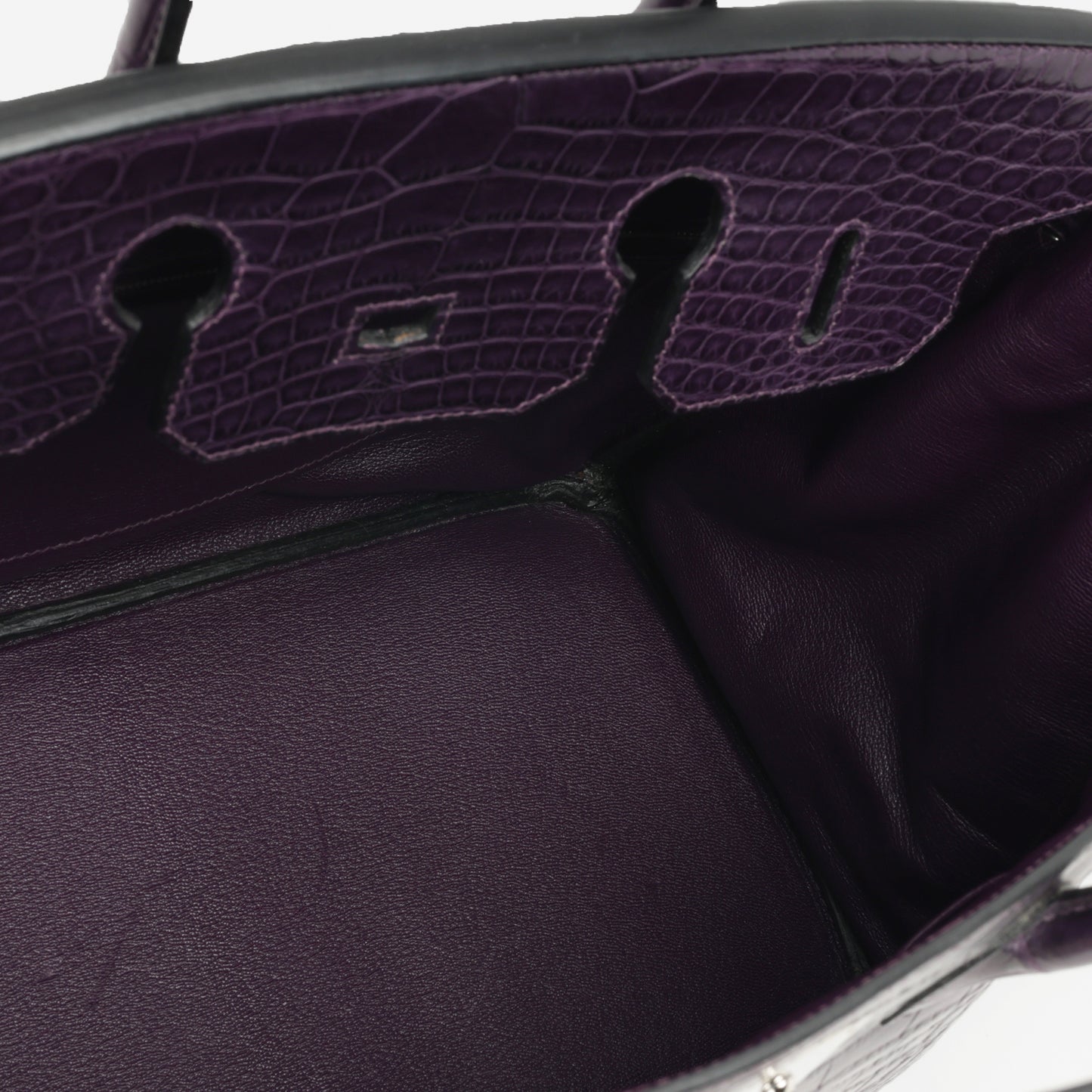 Hermès Birkin 35 - Amethyst Matte Alligator Mississippiensis | Palladium Hardware