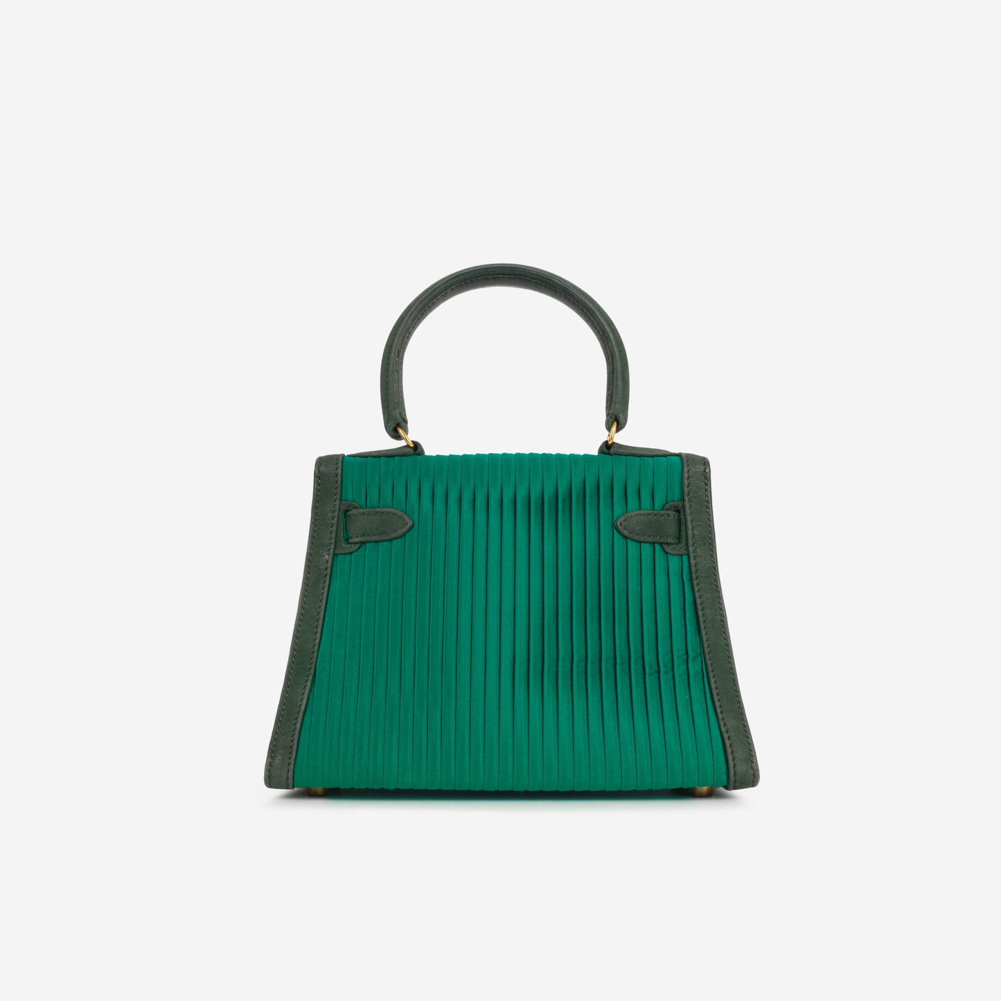 Hermès Vintage Kelly 20 - Malachite Satin/Vert Fonce Veau Velours | Gold Hardware