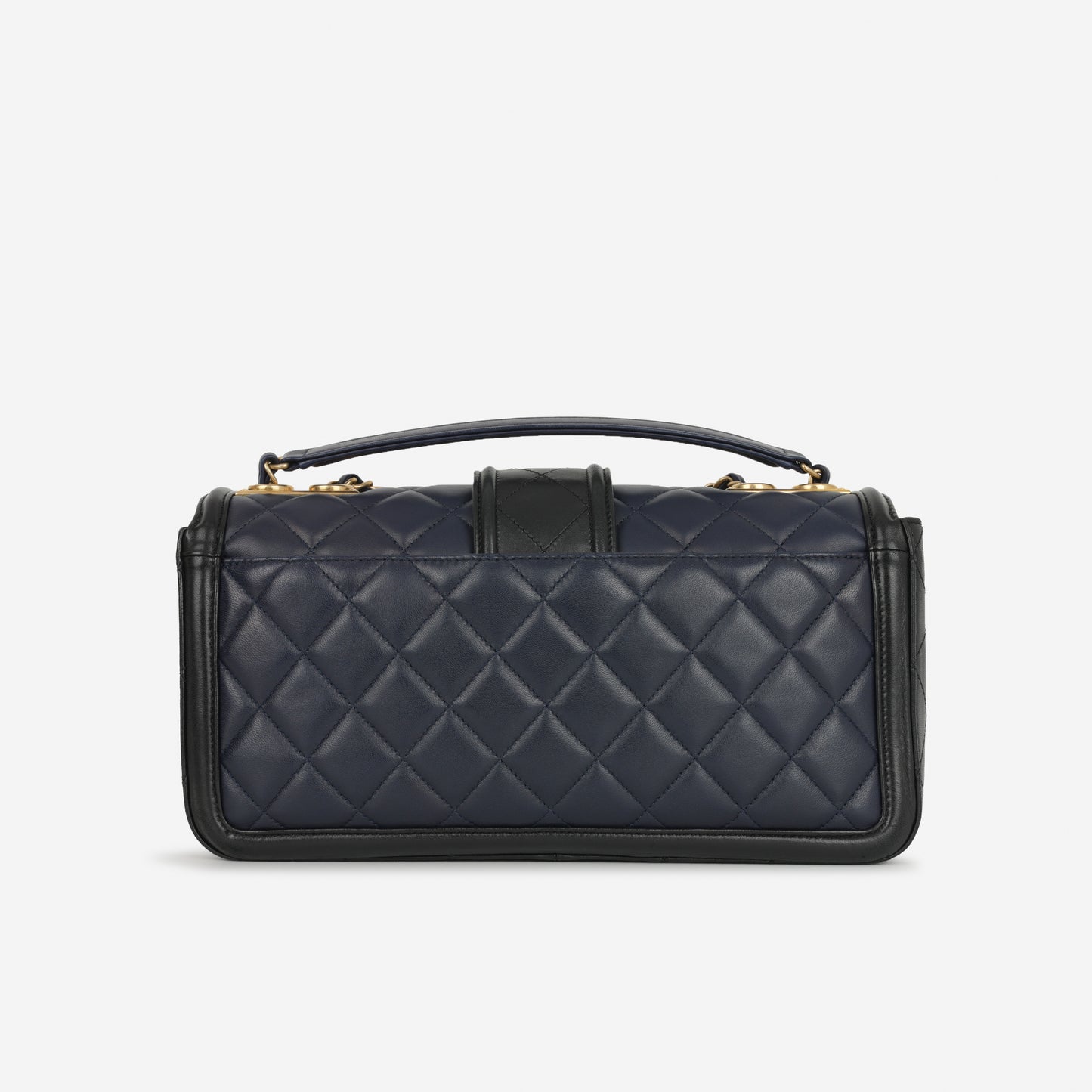 Chanel Large Elegant CC Flap - Navy/Black Lambskin | Gold Hardware