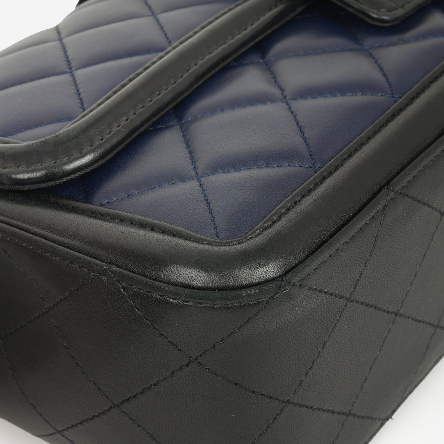 Chanel Large Elegant CC Flap - Navy/Black Lambskin | Gold Hardware