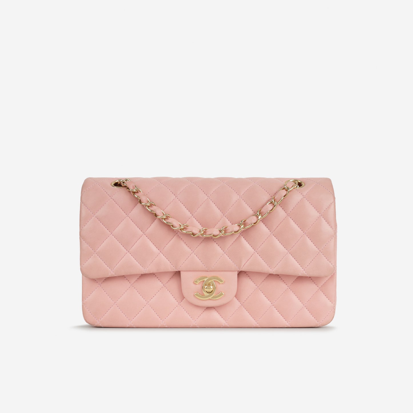 Chanel Vintage Medium Classic Flap - Pink Lambskin | Gold Hardware