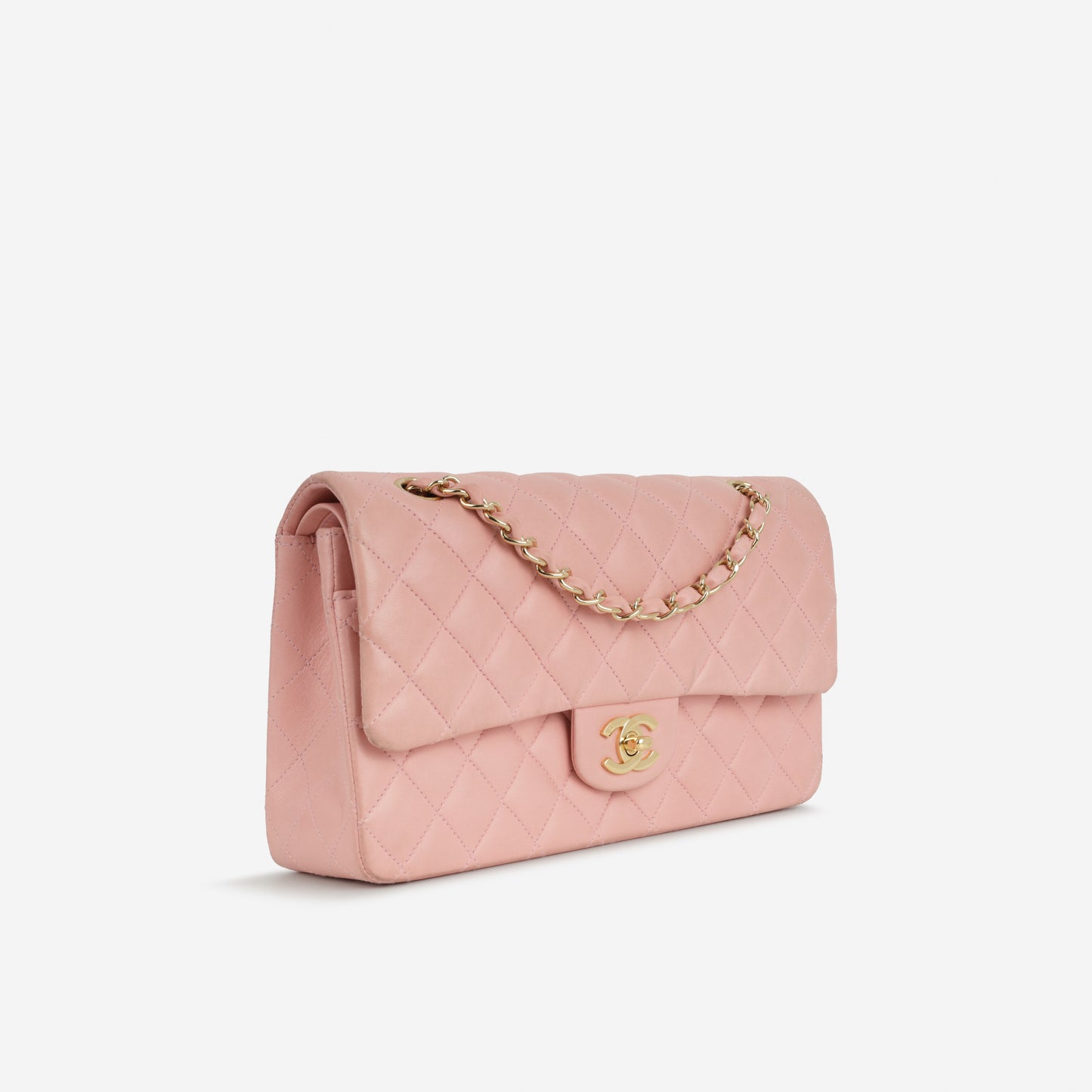 Chanel Vintage Medium Classic Flap - Pink Lambskin | Gold Hardware