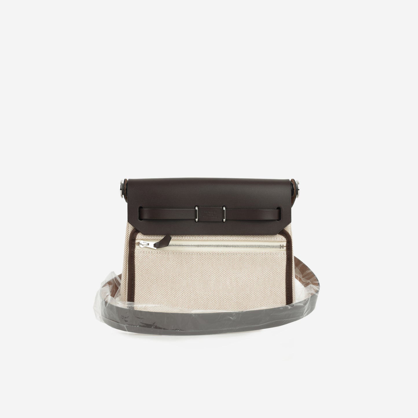 Hermès Herbag 20 - Ecru Toile / Ebene Hunter | Palladium Hardware