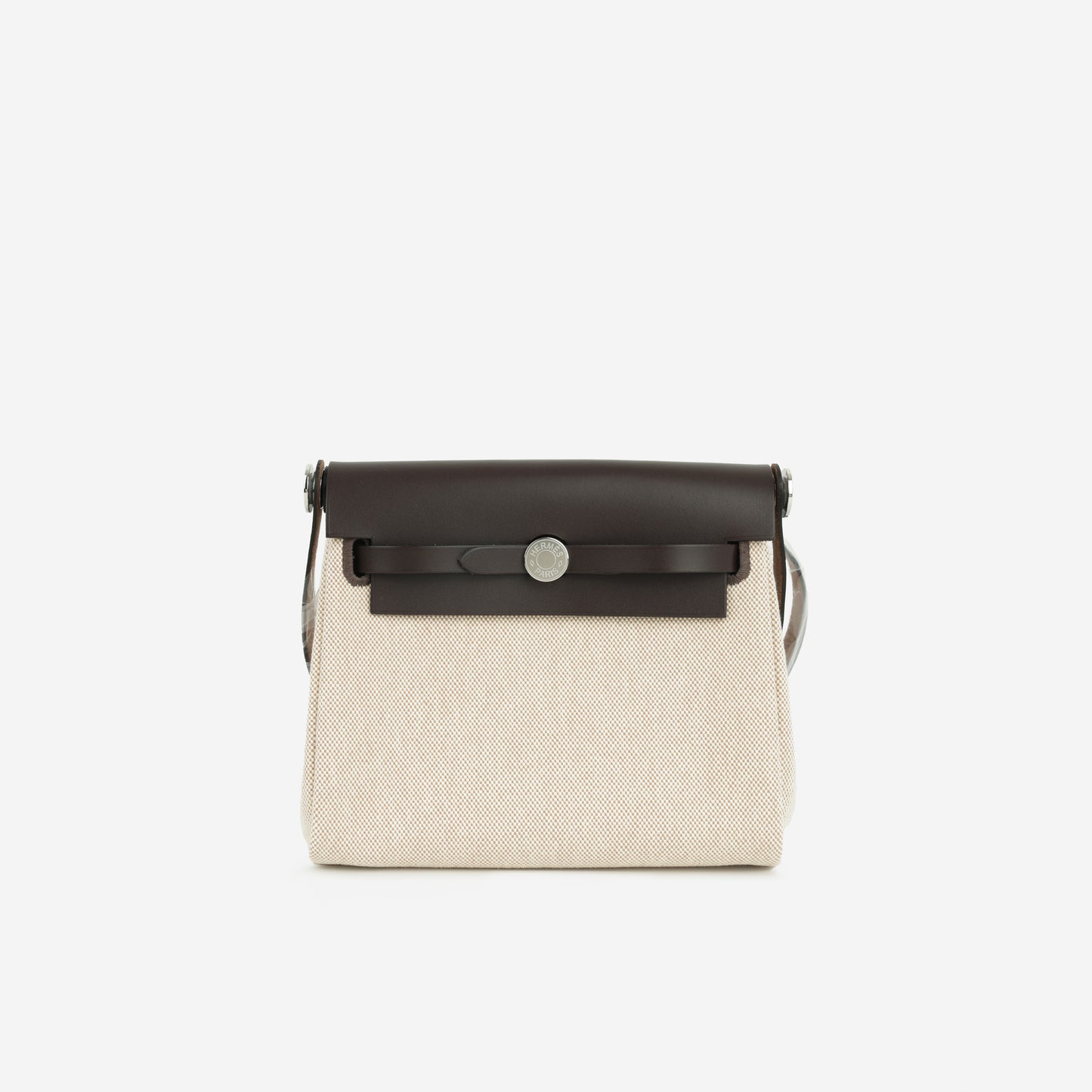 Hermès Herbag 20 - Ecru Toile / Ebene Hunter | Palladium Hardware