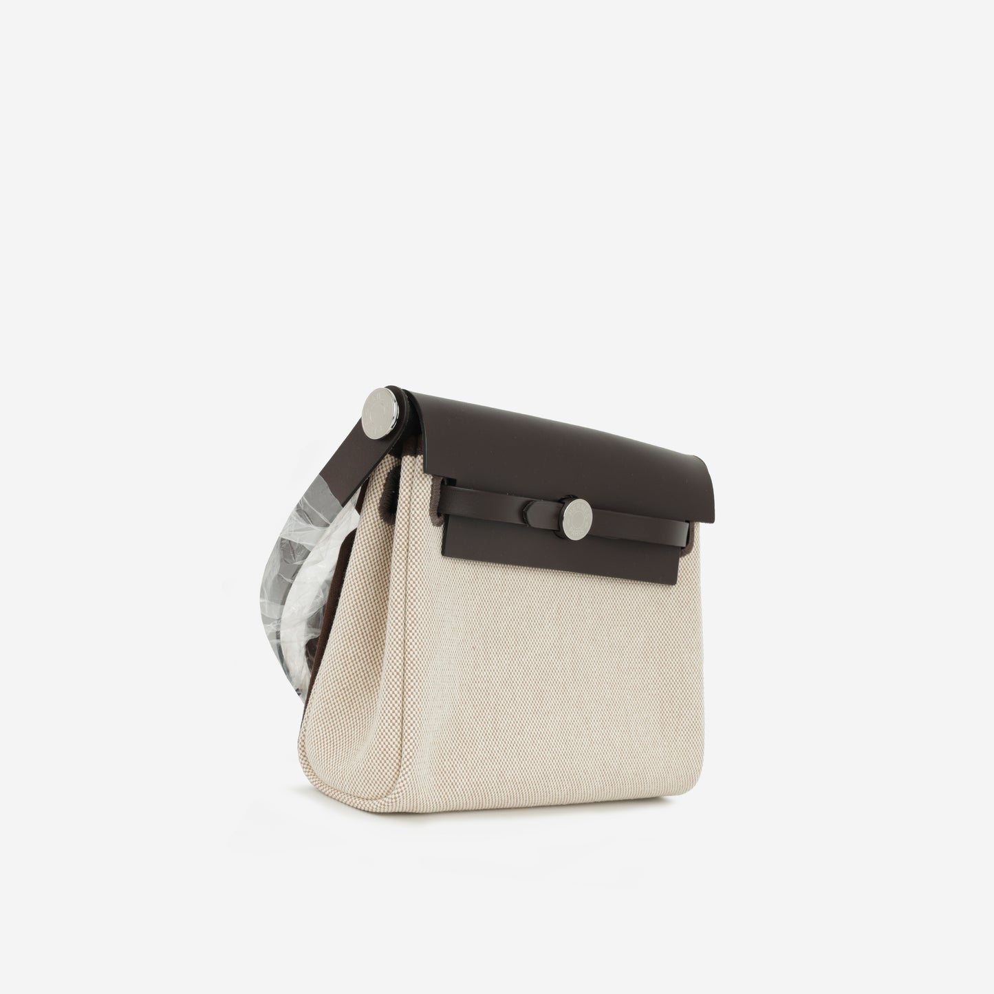 Hermès Herbag 20 - Ecru Toile / Ebene Hunter | Palladium Hardware