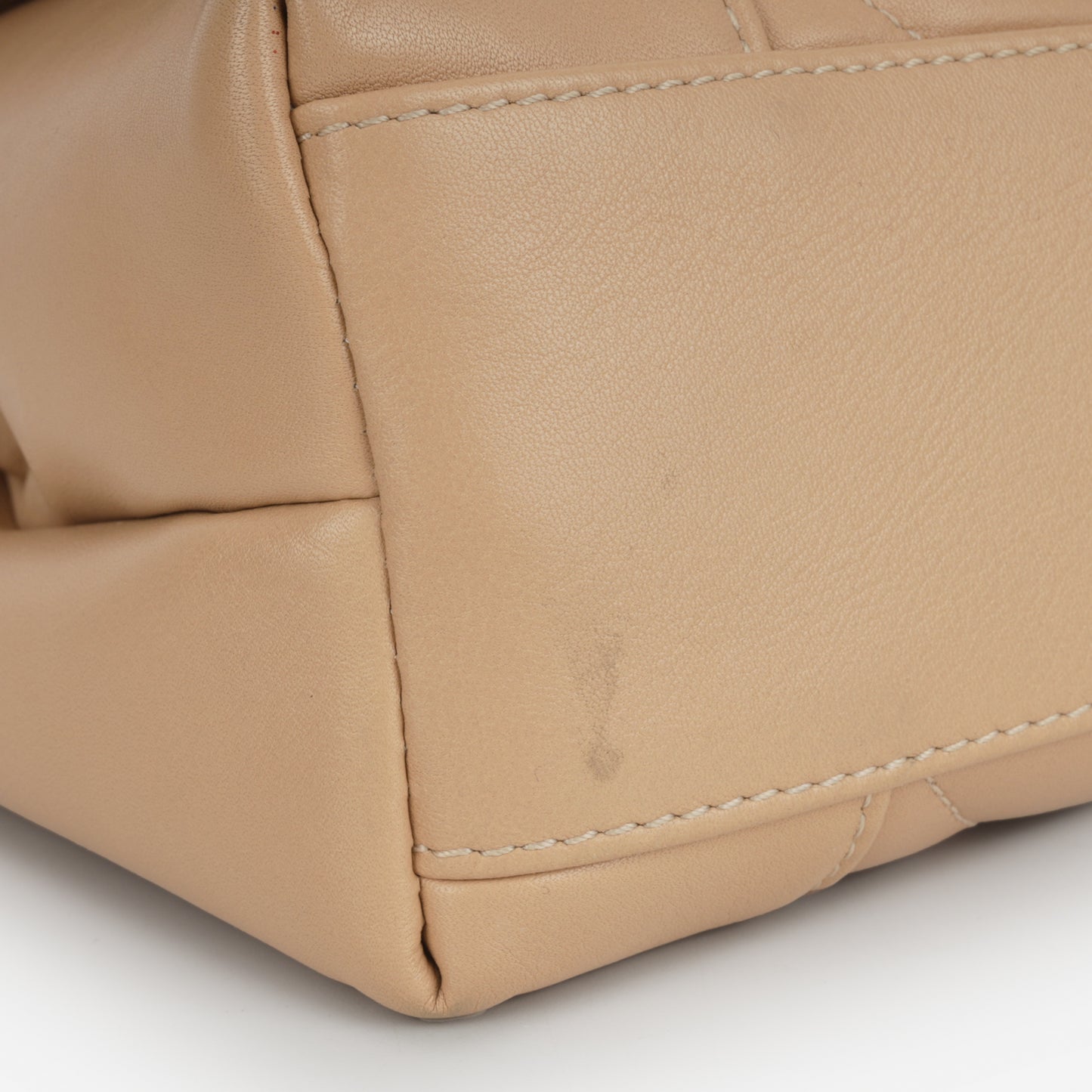 Chanel Small Daily Flap - Beige Calfskin | Champagne Gold Hardware