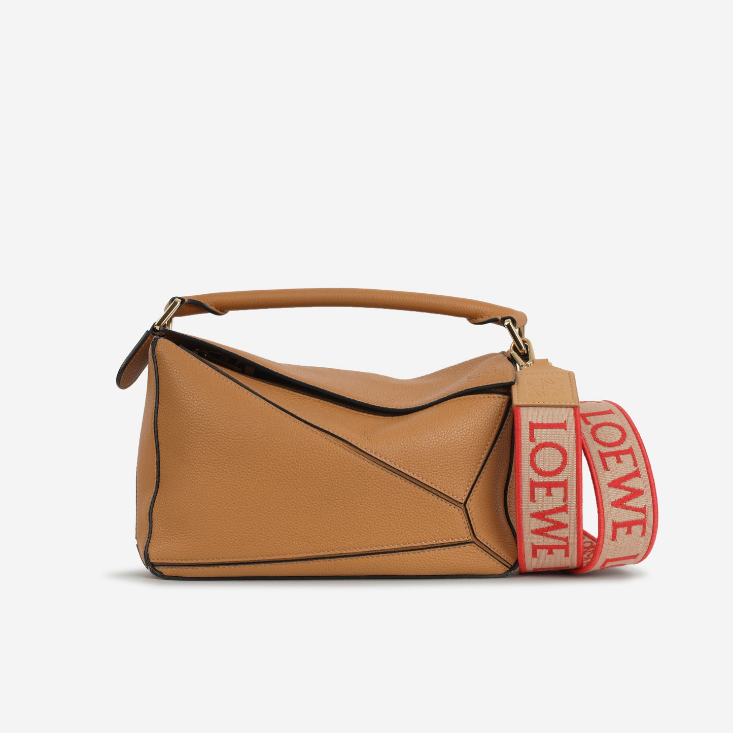 Loewe Puzzle Bag Small - Light Canyon Brown Grained Calfskin | Gold Hardware