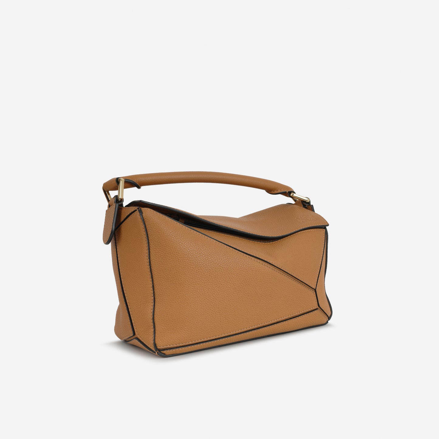 Loewe Puzzle Bag Small - Light Canyon Brown Grained Calfskin | Gold Hardware