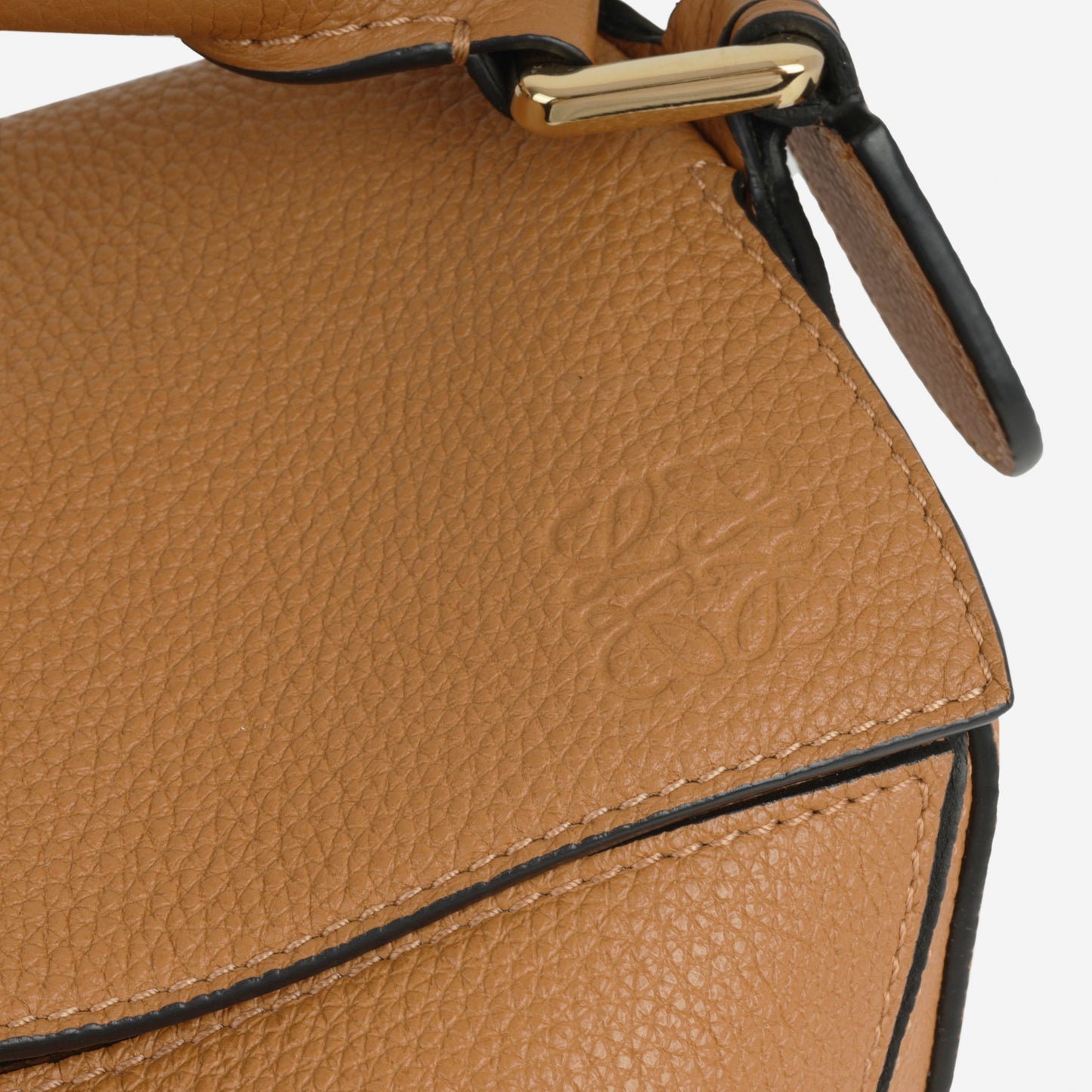 Loewe Puzzle Bag Small - Light Canyon Brown Grained Calfskin | Gold Hardware