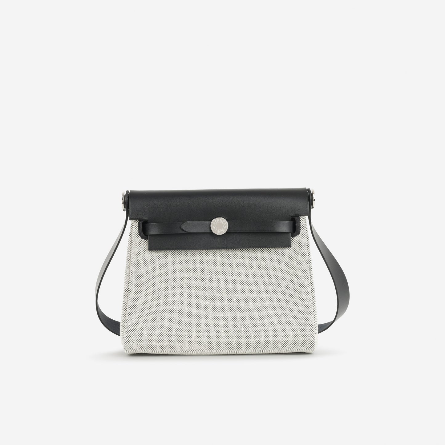 Hermès Herbag 20 - Noir / Ecru Quadrille / Noir Hunter | Palladium Hardware
