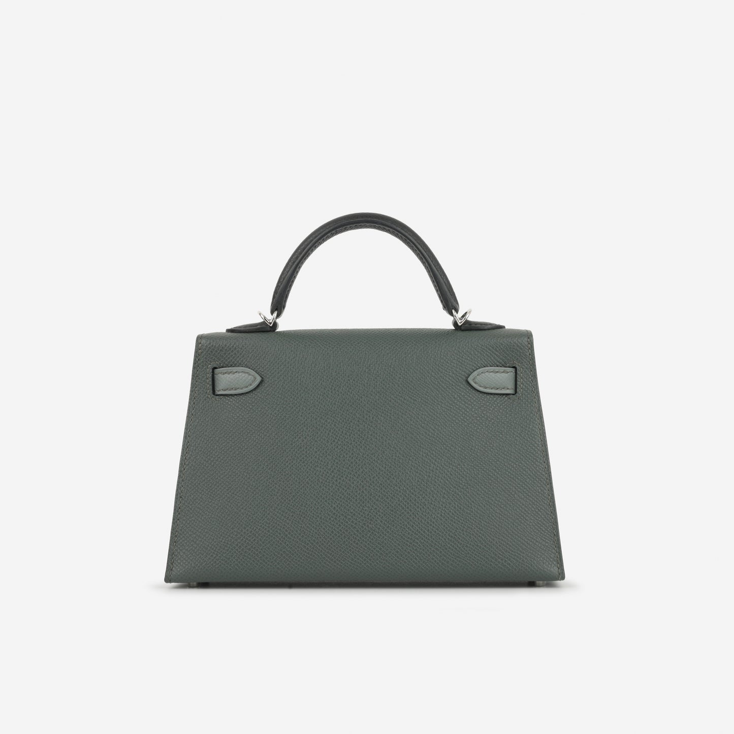 Hermès Mini Kelly Tricolore - Vert Amande / Noir Epsom / Vert Mangrove | Palladium Hardware