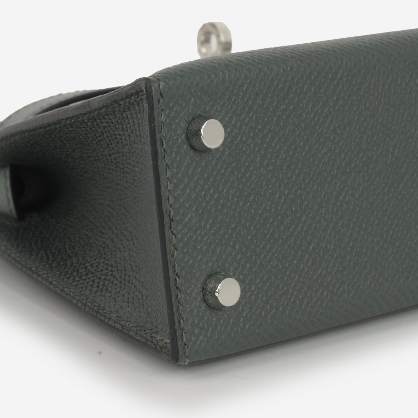 Hermès Mini Kelly Tricolore - Vert Amande / Noir Epsom / Vert Mangrove | Palladium Hardware