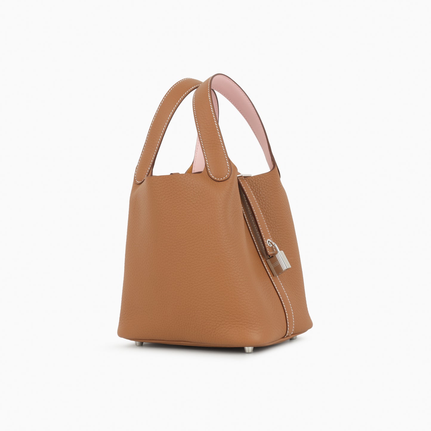 Picotin 18 Eclat - Gold Clemence / Rose Sakura Swift | Palladium Hardware