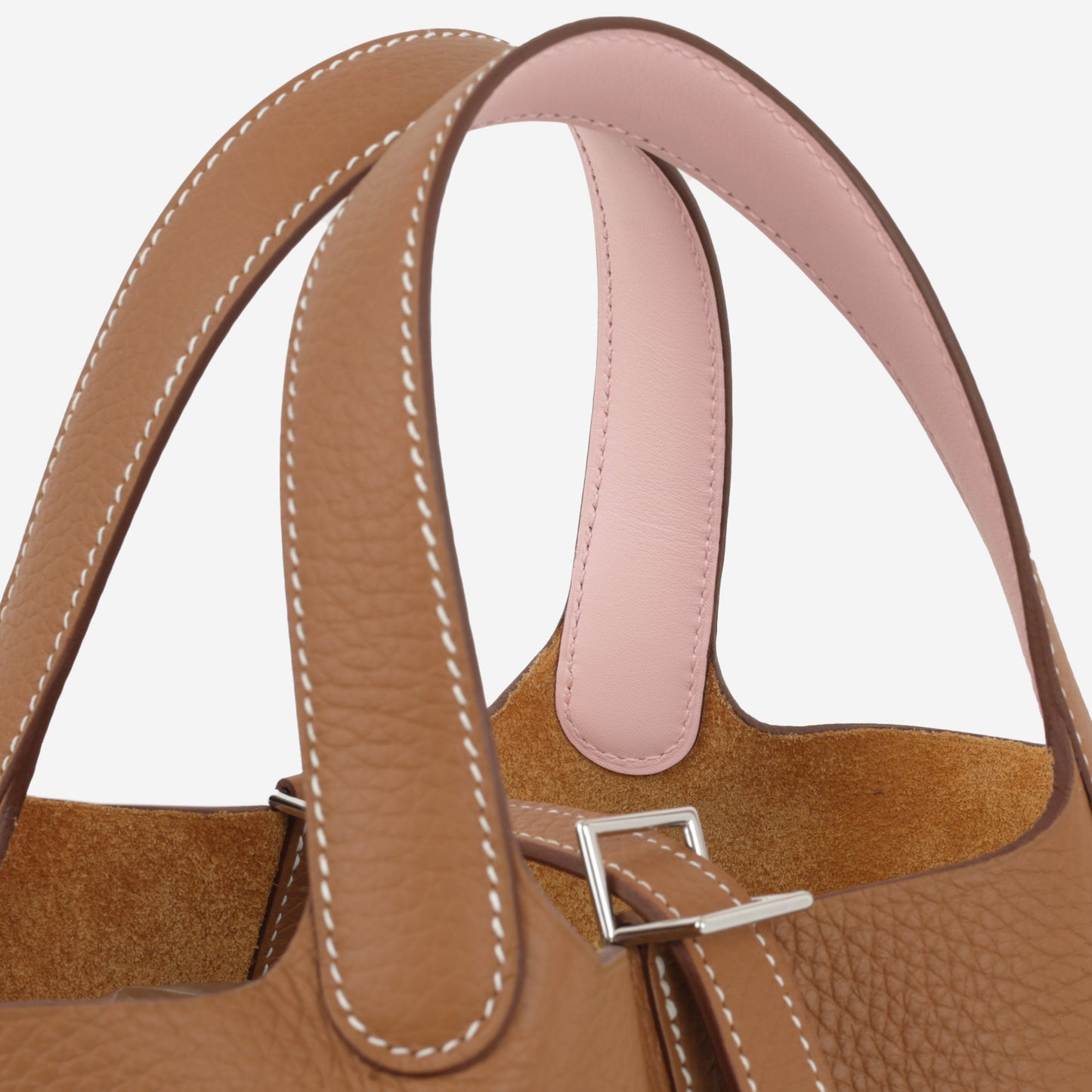 Picotin 18 Eclat - Gold Clemence / Rose Sakura Swift | Palladium Hardware