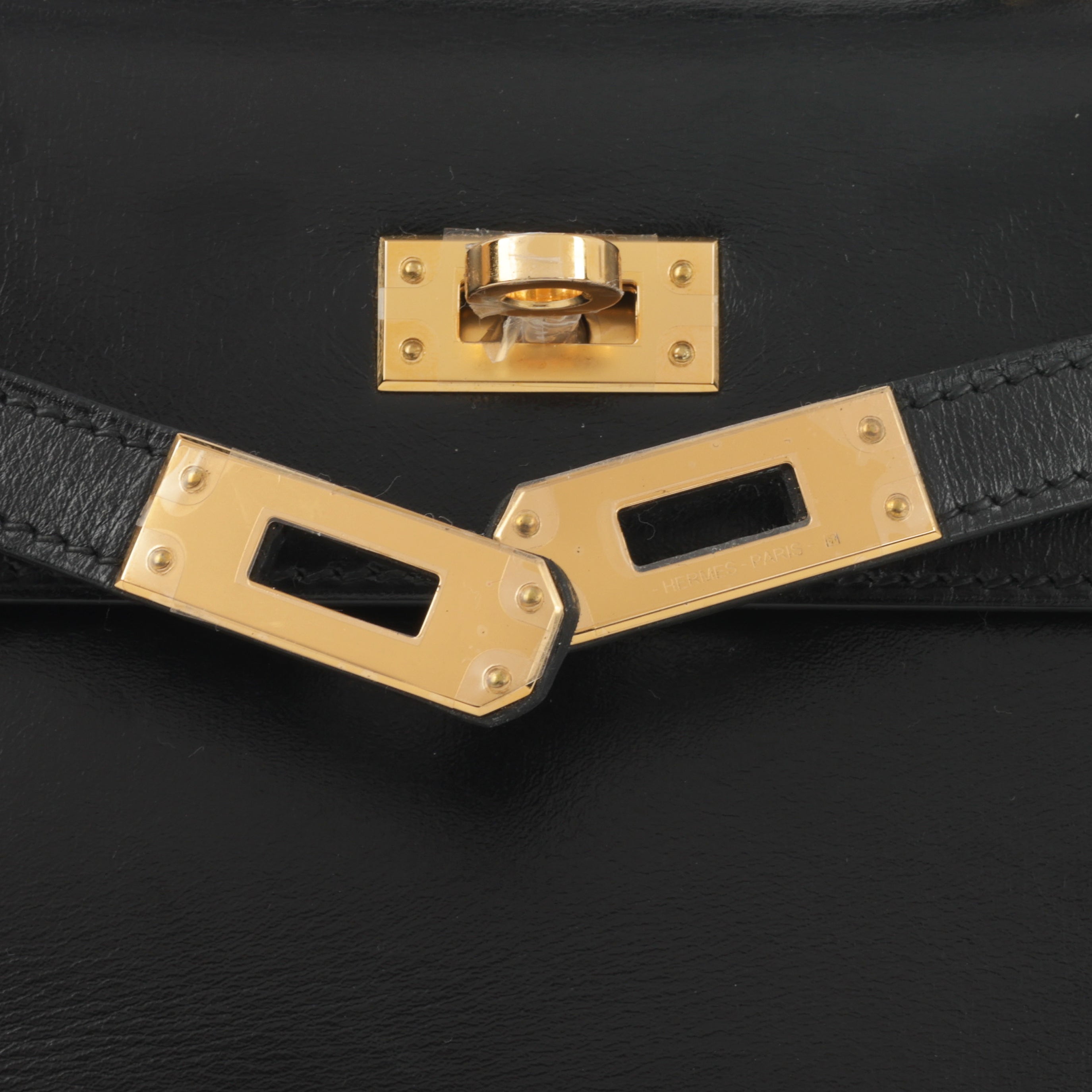Hermès Vintage Kelly 20 - Black Box Calf | Gold Hardware – Bagista