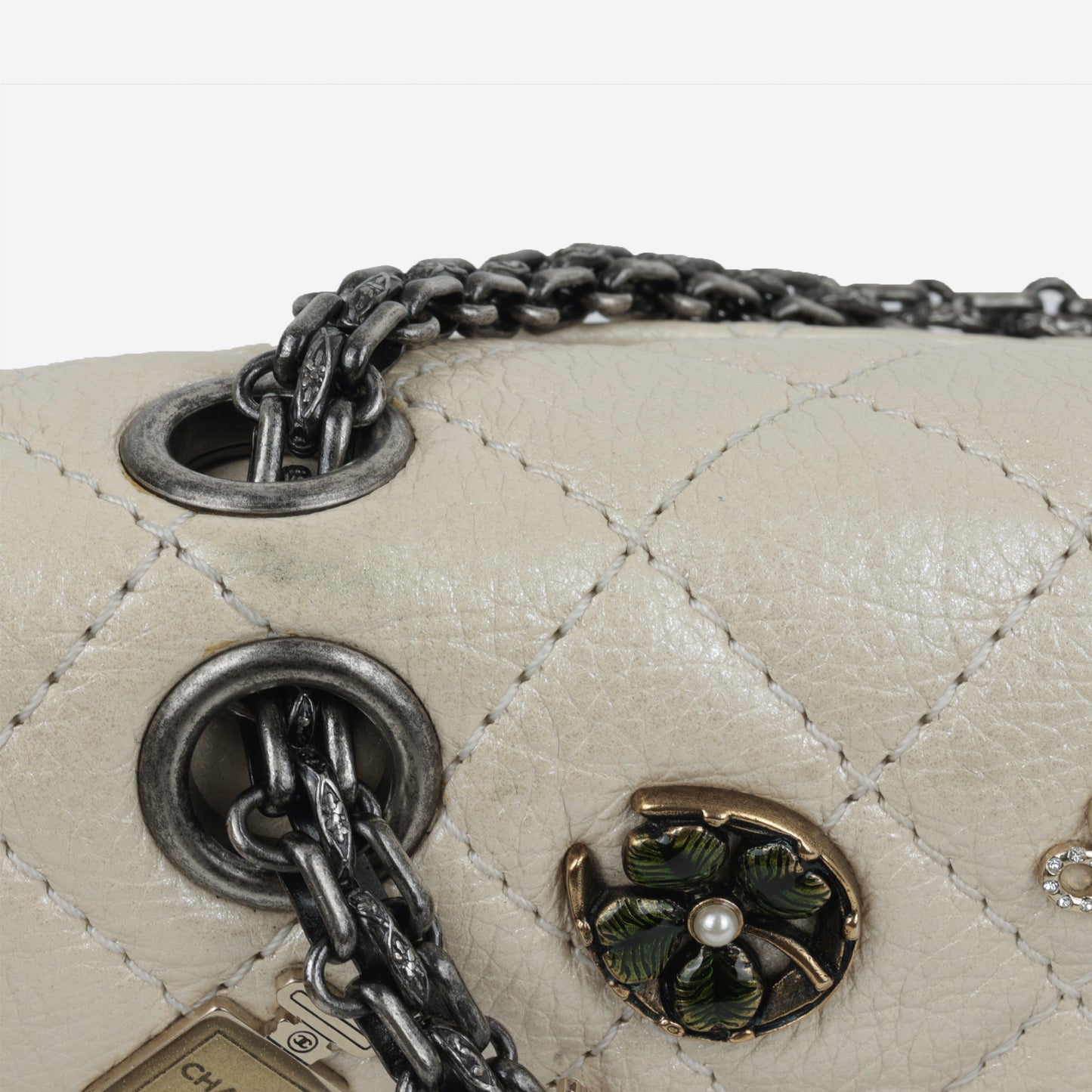 Chanel 2.55 Re-issue 225 Lucky Charms - Ivory Calfskin | Rhodium Hardware