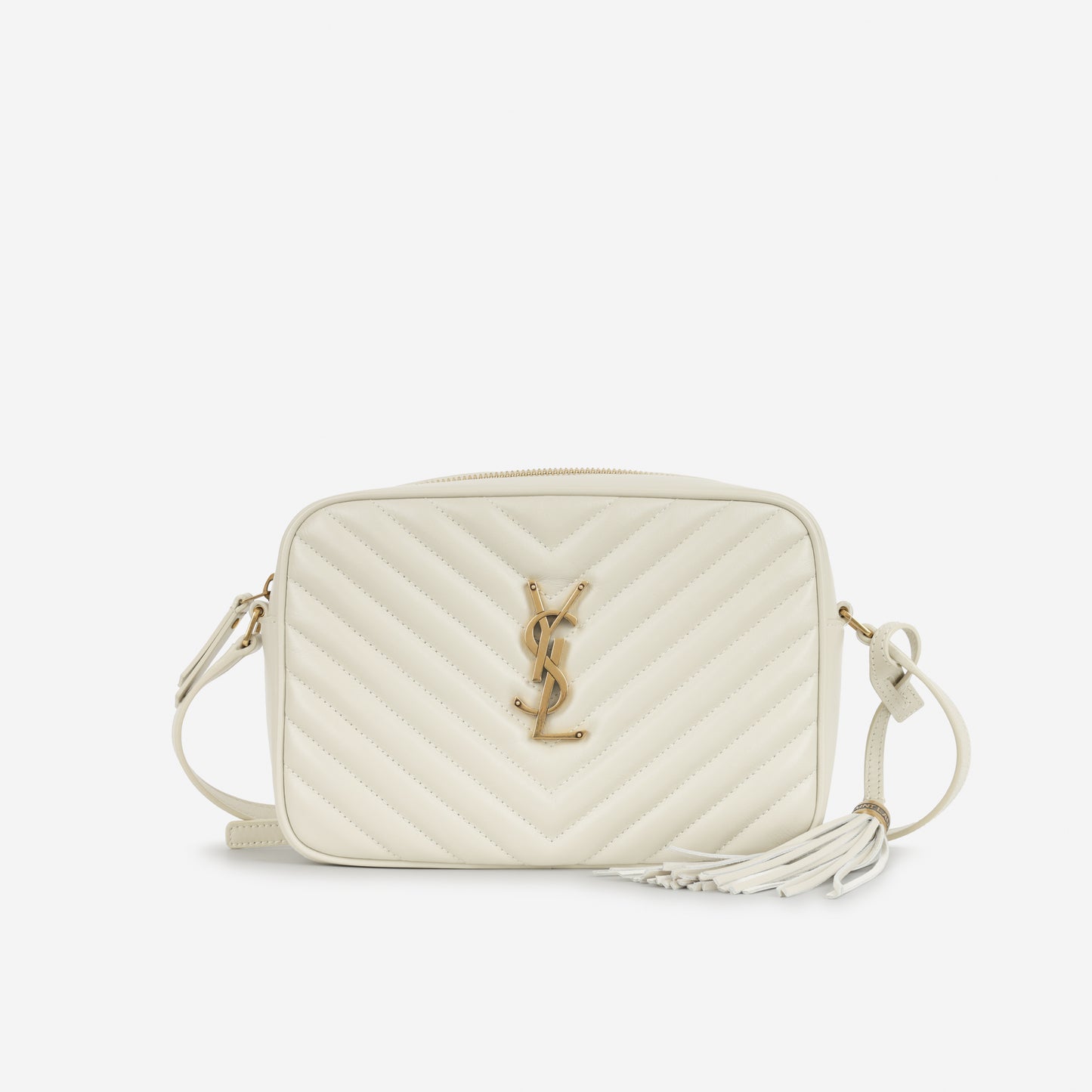 Saint Laurent Lou Camera Bag - Ivory Calfskin | Gold Hardware