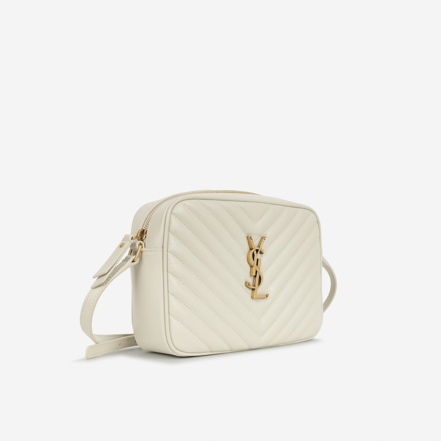 Saint Laurent Lou Camera Bag - Ivory Calfskin | Gold Hardware