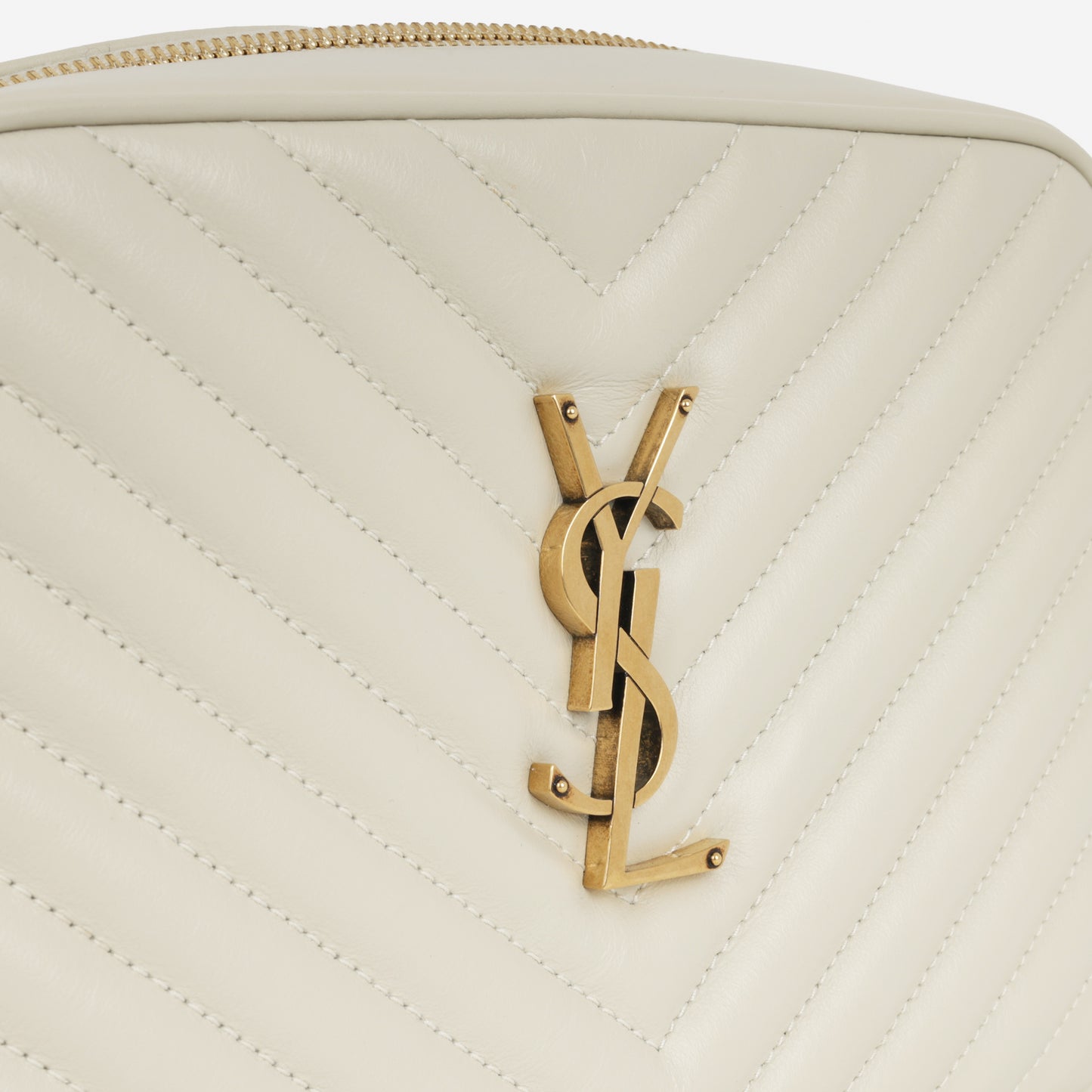 Saint Laurent Lou Camera Bag - Ivory Calfskin | Gold Hardware