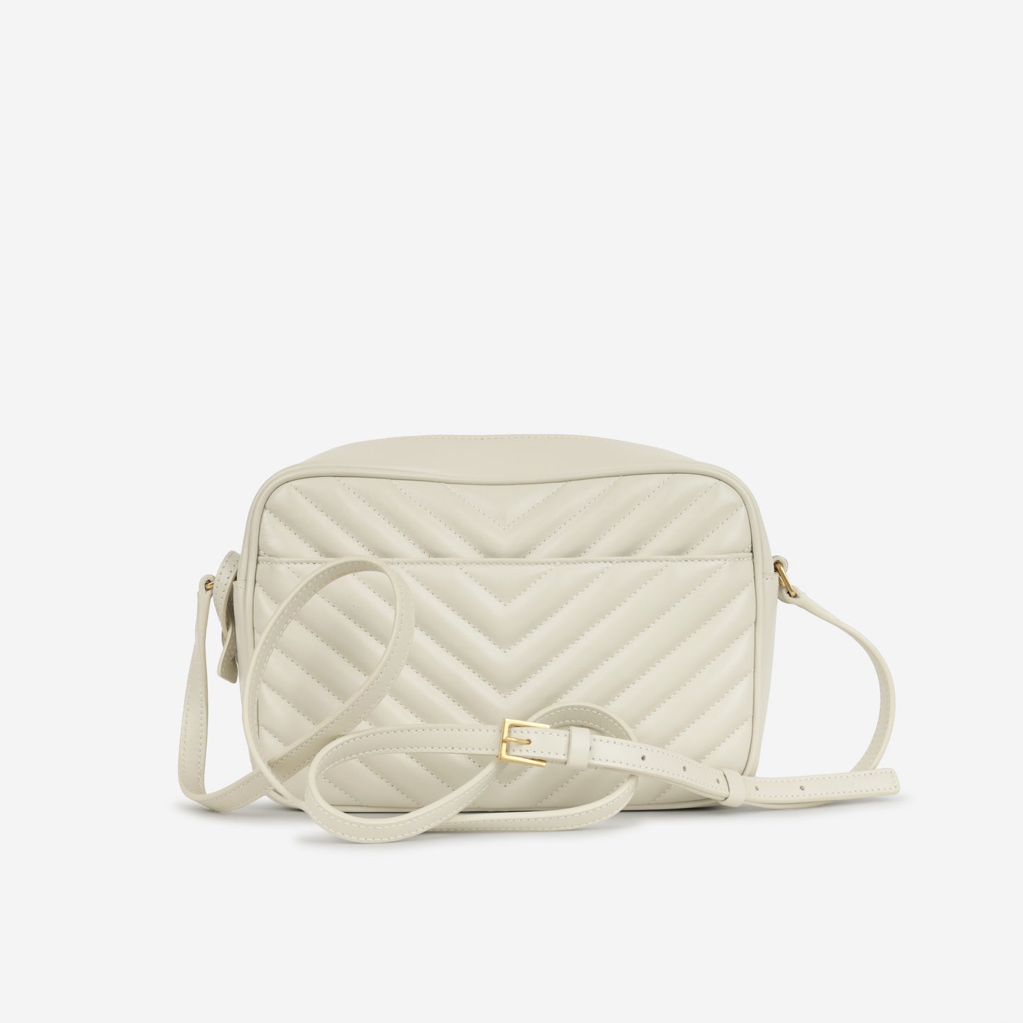 Saint Laurent Lou Camera Bag - Ivory Calfskin | Gold Hardware