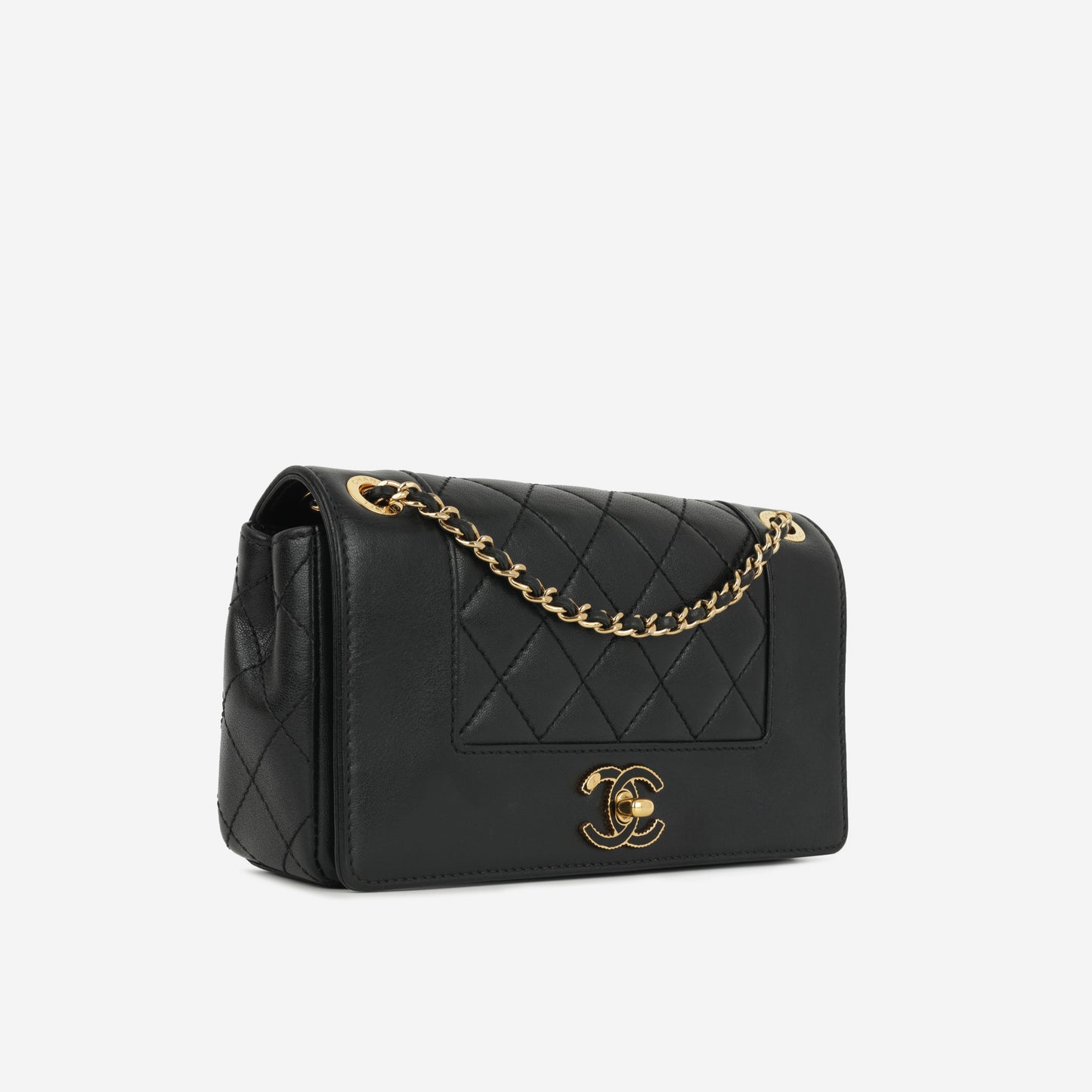 Chanel Small Mademoiselle Flap Bag - Black Calfskin | Gold Hardware
