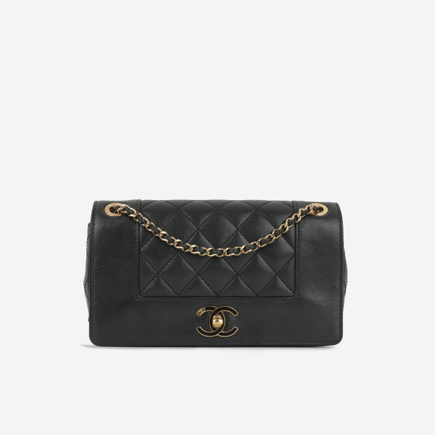 Chanel Small Mademoiselle Flap Bag - Black Calfskin | Gold Hardware