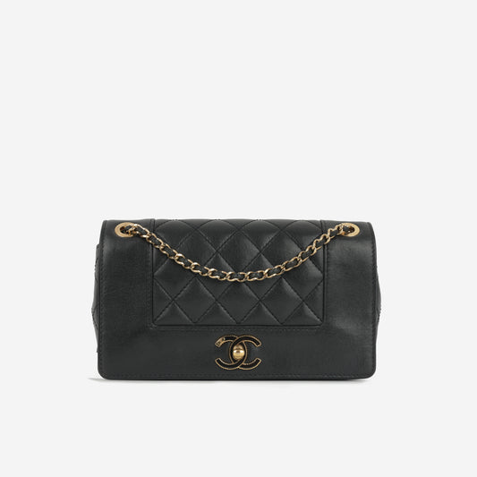 Chanel Small Mademoiselle Flap Bag - Black Calfskin | Gold Hardware