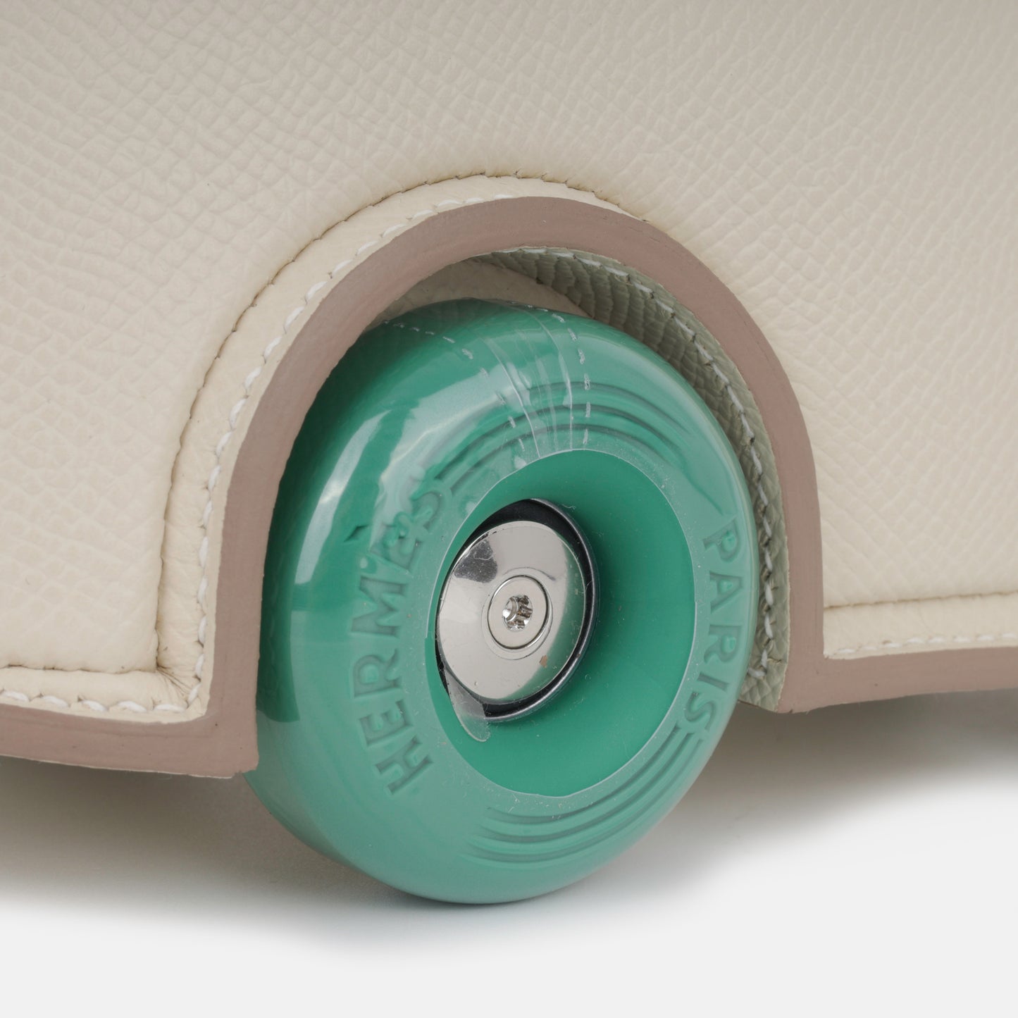 Hermès Bolide On Wheels - Craie Epsom / Vert Vertigo | Palladium Hardware