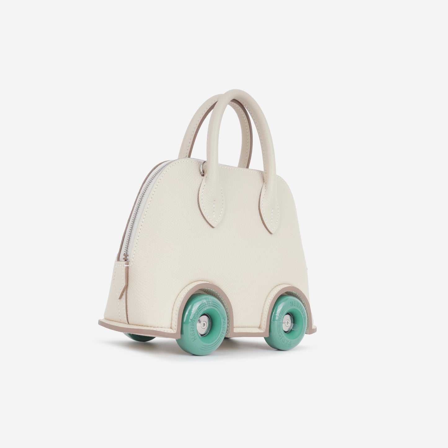 Hermès Bolide On Wheels - Craie Epsom / Vert Vertigo | Palladium Hardware