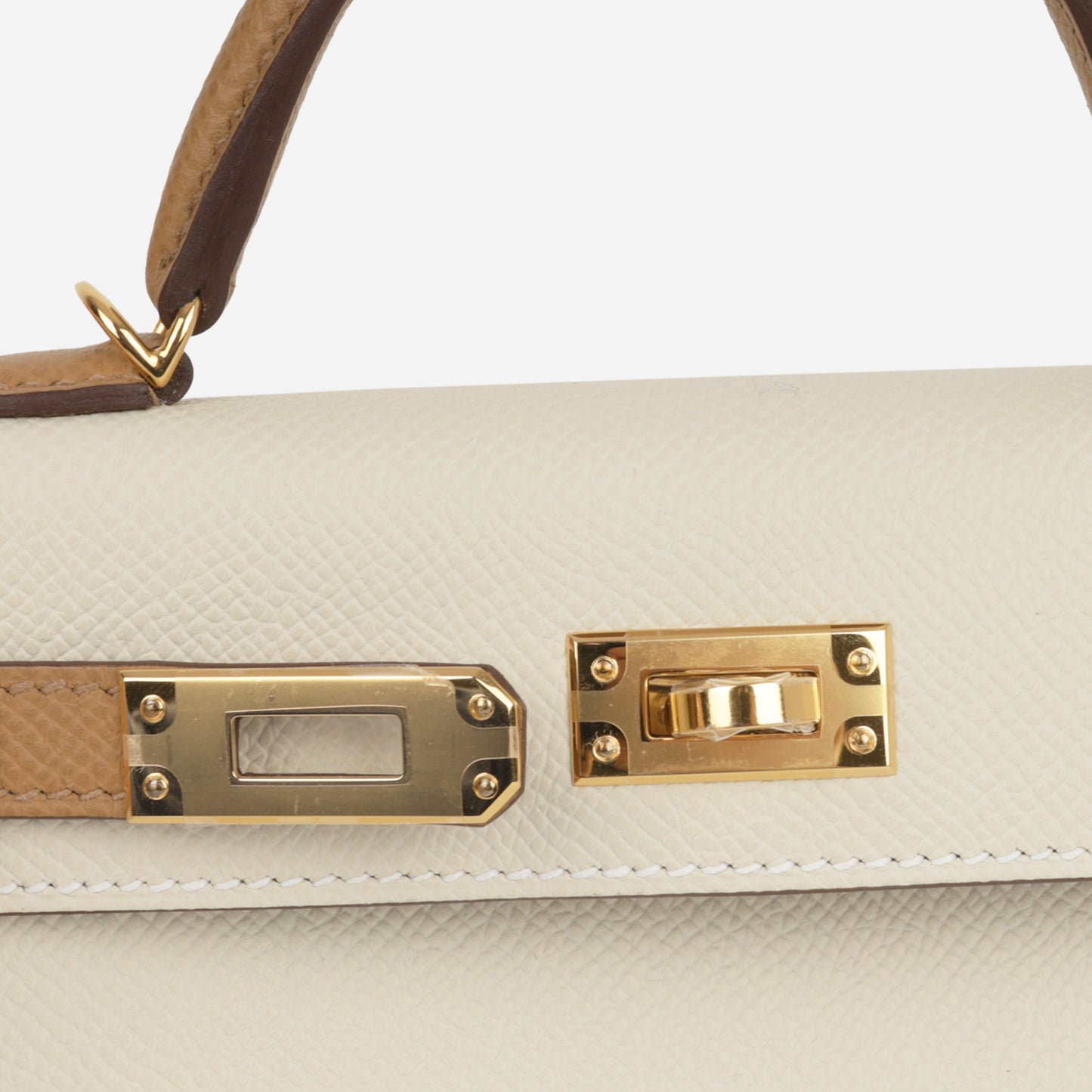 Hermès HSS Mini Kelly - Nata / Biscuit Epsom | Gold Hardware