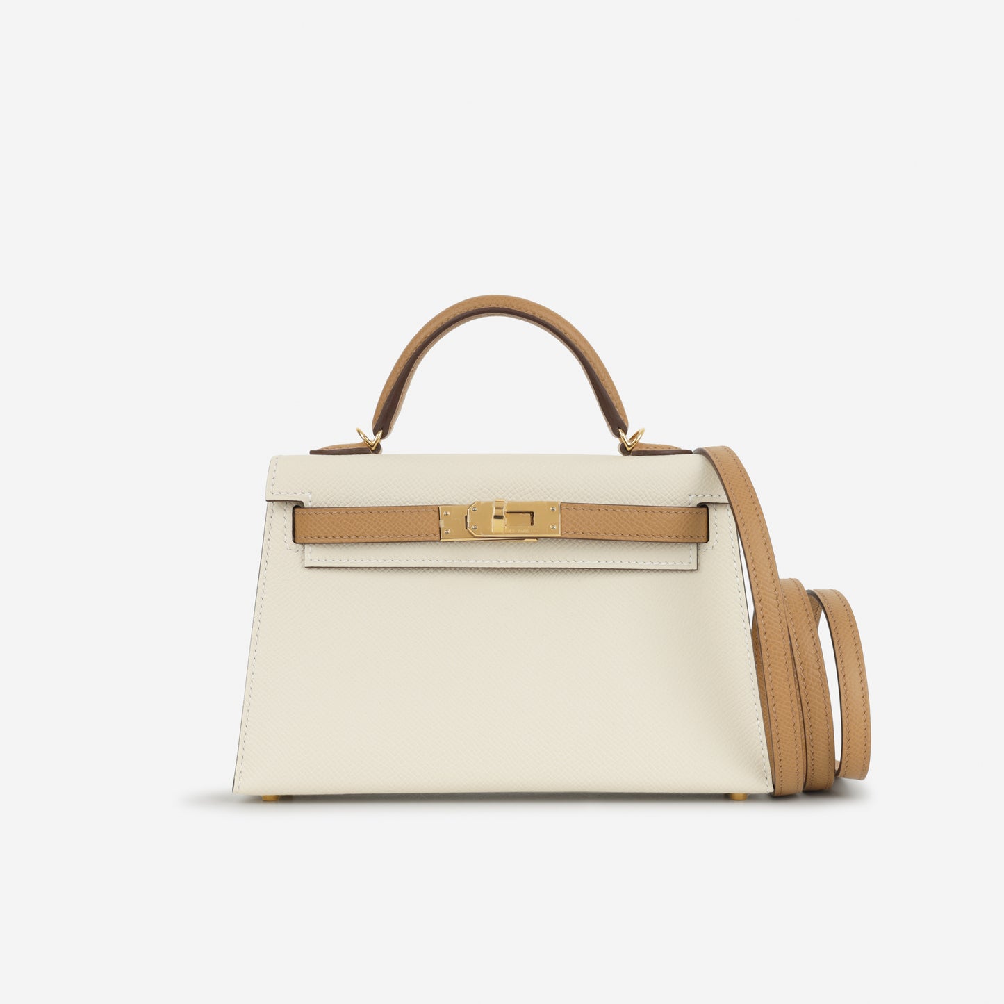 Hermès HSS Mini Kelly - Nata / Biscuit Epsom | Gold Hardware